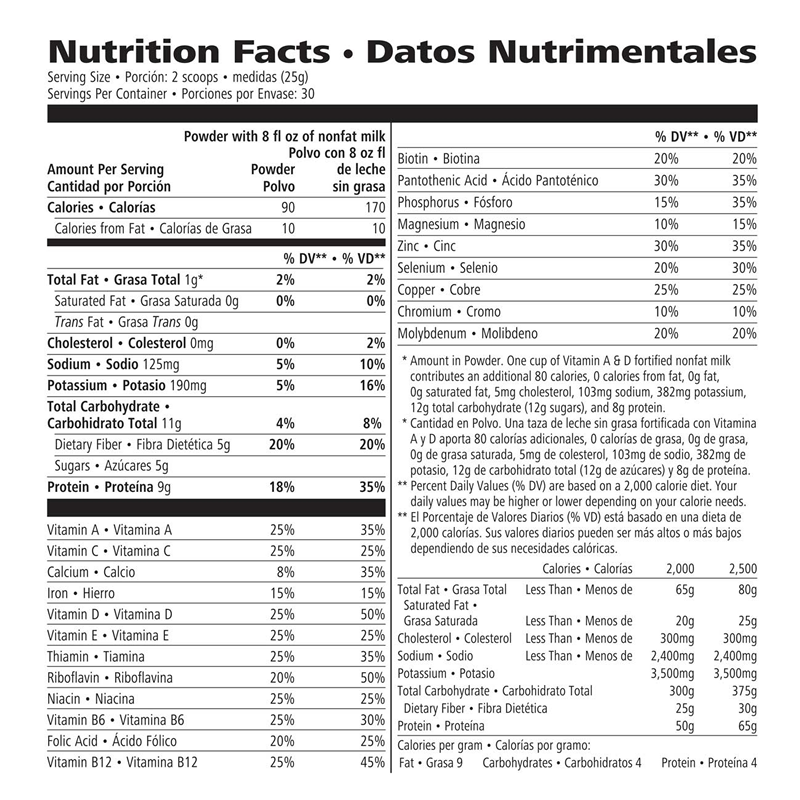 Herbalife Nutrition Label Besto Blog